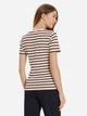 Koszulka damska bawełniana Tommy Hilfiger WW0WW40587-0AB L Beżowy/Bordowy (8720638386308) - obraz 2