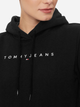 Bluza damska z kapturem kangurka Tommy Jeans DW0DW17324-BDS S Czarna (8720645948759) - obraz 3