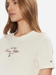 Футболка бавовняна жіноча Tommy Hilfiger WW0WW43895-Z00 L Молочна (8720638396444) - зображення 5