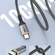Кабель CABLETIME USB Type C- USB Type C 3A 5А/PD100W швидка зарядка 1 м Black (CU03L) - зображення 4