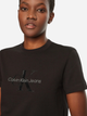 Koszulka damska bawełniana Calvin Klein Jeans J20J224983-BEH S Czarna (8720639910595) - obraz 4