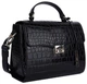 Сумка на плечо глянцевая женская из натуральной кожи Ashwood C55 Black 902-492 2857-85881 - изображение 5