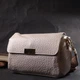 Женская кожаная сумка Vintage белая 20,5x13x9,5 см с оригинальным ремнем через плечо 60817 - изображение 7