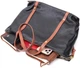 Женская кожаная сумка Vintage черная 33×25×12 см большая для документов А4 деловая 56055 - изображение 6