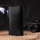 Кошелек женский CANPELLINI из натуральной кожи с тиснением вместительный с монетницей Черный 55725 - изображение 7