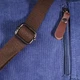 Мужская текстильная сумка Vintage вертикальная городская через плечо с клапаном синяя 56789 - изображение 9