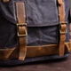 Похідний рюкзак унісекс Vintage з канвасу для подорожей та ноутбука великий формат сірий 59249 - зображення 11
