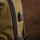 Текстильный рюкзак унисекс для города и ноутбука из плотной ткани с USB разъемом оливковый 59307 - изображение 8