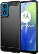 Etui plecki Winner Group Carbon do Motorola Moto G04 Black (8591194121289) - obraz 1