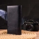 Женский кошелек CANPELLINI из натуральной кожи с монетницей большой синий горизонтальный на кнопке 55580 - изображение 7