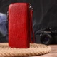 Женский кошелек CANPELLINI из натуральной кожи красный вертикальный большой на молнии 55586 - изображение 7