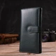 Женское портмоне CANPELLINI 21854 из натуральной кожи флотар зеленое 10х19х1 5 см 56589 - изображение 7