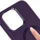 TPU чохол Bonbon Metal Style with MagSafe для Apple iPhone 15 (6.1") Фіолетовий / Dark Purple - изображение 4