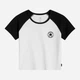 Футболка хлопковая женская Converse Chuck Patch Ss Top Trail Mixed 10027396-001 XS Black (194435389097) - изображение 5