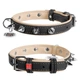 Шкіряний нашийник Collar Waudog Soft з шипами (чорний) довжина 46-60 ширина 35 мм - зображення 1