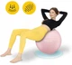 Мяч для фитнеса (фитбол) 4FIZJO 55 см Anti-Burst Pink (P-5907739316271) - изображение 10