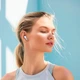 Беспроводные наушники Hoco EW202 (Bluetooth, 350 мАч, сенсорное управление, Android, iPhone, LED-индикатор, 6 часов работы) - Фиолетовый - изображение 2