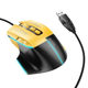 Дротова миша Hoco GM31 (для ігор, USB, кабель 1.5 метра, 7 кнопок, підсвітка) - Чорний - зображення 3