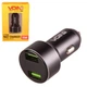 Автомобільний зарядний пристрій VOIN C-31209BK, 2USB (12/24V - 5V 3,1A) + вольтметр - зображення 1