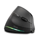 Вертикальная мышь беспроводная Zelotes F-35C с аккумулятором RGB подсветкой 2,4G+Bluetooth Black - изображение 2