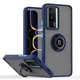 Чохол Fiji Colorframe для Xiaomi Poco F5 Pro матовий бампер з кільцем підставкою Dark Blue - зображення 1