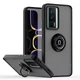 Чехол Fiji Colorframe для Xiaomi Poco F5 Pro матовый бампер с кольцом подставкой Black - изображение 1