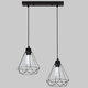 Чёрная люстра в стиле лофт "Modern Loft Light" (52-2019F-2 BK+BK (350)) - изображение 1
