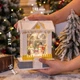 Декоративный рождественский домик Lesko 751574747 White музыкальная шкатулка рождественское украшение - изображение 3
