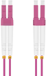 Patchcord światłowodowy Helos LC/LC Duplex 50/125µm OM4 7.5 m Pink (4005938157044) - obraz 1