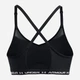 Спортивный топ для фитнеса женский Under Armour UA Crossback Low Bra 1386424-001 XL Черный (197777146175) - изображение 4