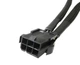 Кабель переходник в оплетке 18 AWG 20 см GPU 6 pin -> 2х GPU PCI-E (6+2) VGA на видеокарту Черный - изображение 2