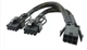 Кабель переходник в оплетке 18 AWG 20 см GPU 6 pin -> 2х GPU PCI-E (6+2) VGA на видеокарту Черный - изображение 4