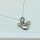 Срібне намисто Pandora Серце з паве та крилами янгола - зображення 2