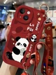 Панель Панда з ремінцем для Apple Iphone 14 Red - зображення 1