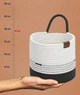Корзина для хранения Kela Hedda 20х19 см Бело-черная (24455) - изображение 4
