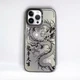 Чехол на Iphone 14 глянцевый с драконом, защитный, черный - изображение 1
