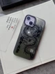 Чехол на Iphone 14 глянцевый с драконом, защитный, черный - изображение 4