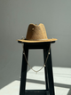 Шляпа Федора женская D.Hats из рафия с цепью золото с сердцами коричневая - изображение 4