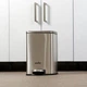 Ведро для мусора MBM HOME с крышкой и педалью BIN-15 5L SS нержавеющая сталь - изображение 1