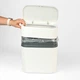 Відро для сміття з кришкою MVM BIN-23 10L WHITE/GRAY - зображення 5
