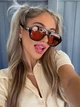Очки солнцезащитные авиатор Sunshine черные с красными линзами - изображение 1