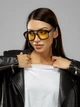 Окуляри сонцезахисні авіатор Sunshine чорні з жовтими лінзами - зображення 3