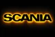 Надпись на решетку Scania черная с оранжевой подсветкой (82см.*14см.) - изображение 4