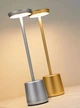 Сенсорная лампа ночник с usb зарядкой на аккумуляторе в спальню / led лампа настольная с аккумулятором 9250 OnePro Серебряный 70165 - изображение 5