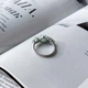 Срібна каблучка з натуральним смарагдом 2.633ct, вага виробу 3,17 гр (1803493) - зображення 4