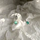 Серебряные серьги с натуральным изумрудом 5.533ct (2167181) - изображение 7