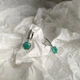 Серебряные серьги с натуральным изумрудом 5.533ct (2167181) - изображение 8