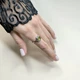 Серебряное кольцо с хризолітом 2.275ct, вес изделия 2,97 гр (2174509) - изображение 8
