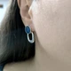 Серебряные серьги с натуральным ониксом (60002116) - изображение 7