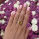 Срібна каблучка з цитрином nano 3.2ct, вага виробу 4,1 гр (2170402) - зображення 5